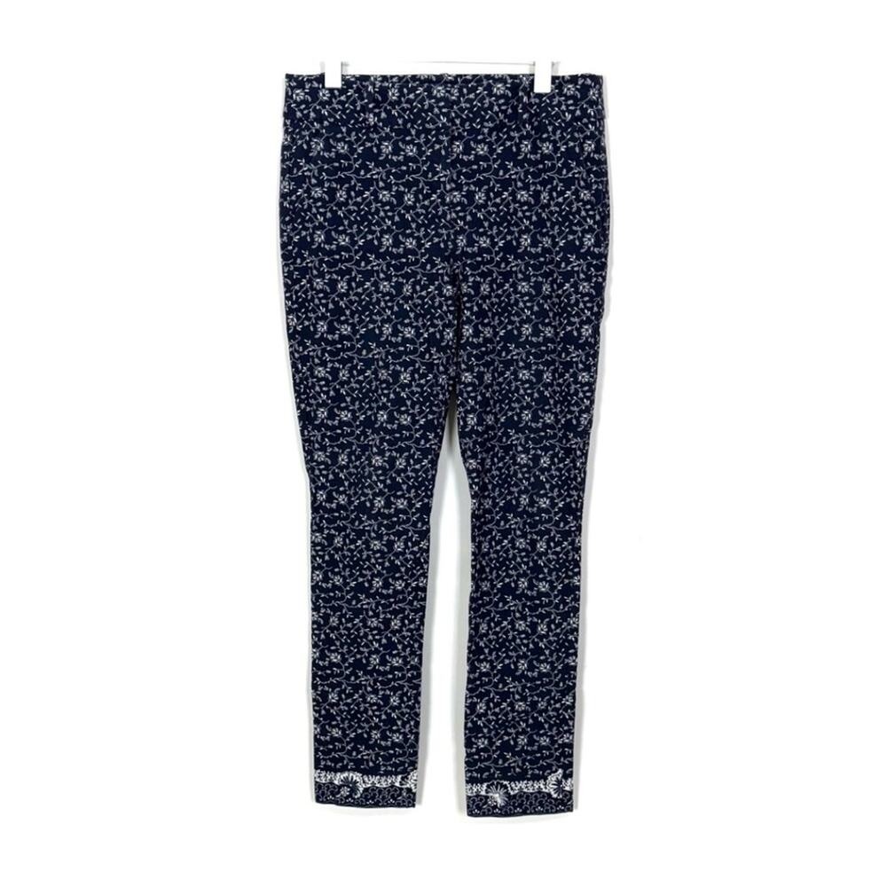 Loft Marissa Skinny Pants in Blue Floral